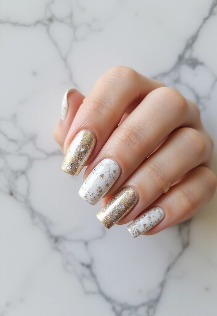 10 Jaw-Dropping Metallic Nail Ideas You Need to Try This Season (Spoiler: #3 Is a Showstopper!) - 2. Metallic Marble Effect