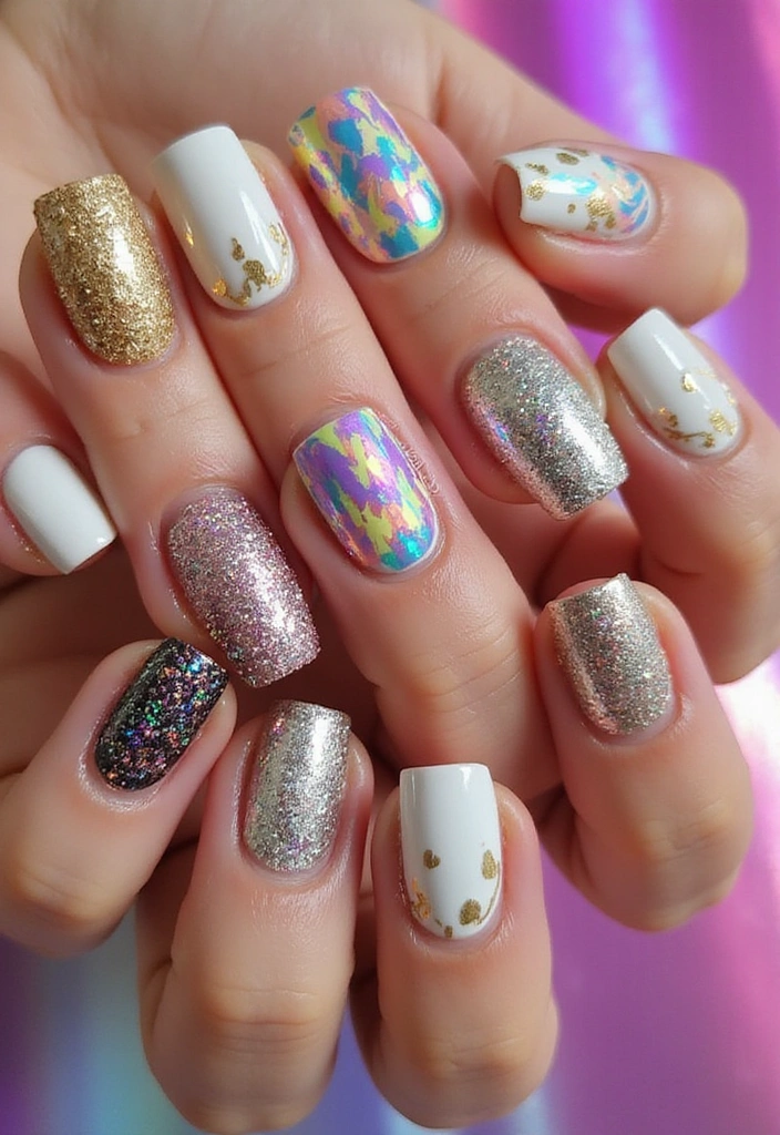 10 Jaw-Dropping Metallic Nail Ideas You Need to Try This Season (Spoiler: #3 Is a Showstopper!) - 3. Bold Foil Accents (The Showstopper!)