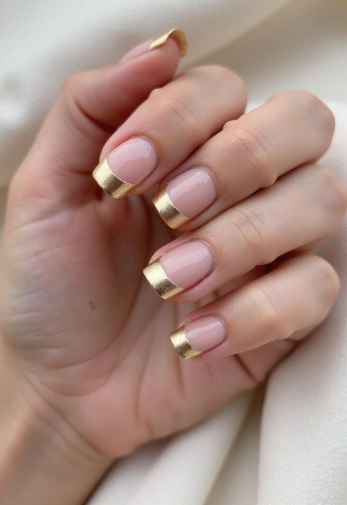 10 Jaw-Dropping Metallic Nail Ideas You Need to Try This Season (Spoiler: #3 Is a Showstopper!) - 8. Shiny Metallic French Tips