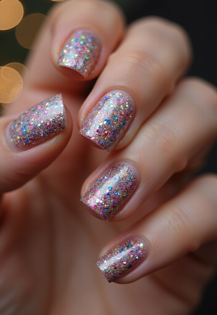 12 Colorful Spring Nail Designs for 2025 That Will Brighten Your Day! - 10. Sparkling Glitter