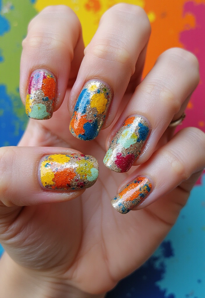 12 Colorful Spring Nail Designs for 2025 That Will Brighten Your Day! - 12. Artistic Strokes