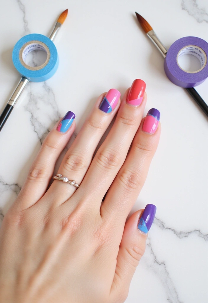 12 Unique French Tip Variations That Will Have Everyone Asking Where You Got Them! - 2. Geometric French Tips