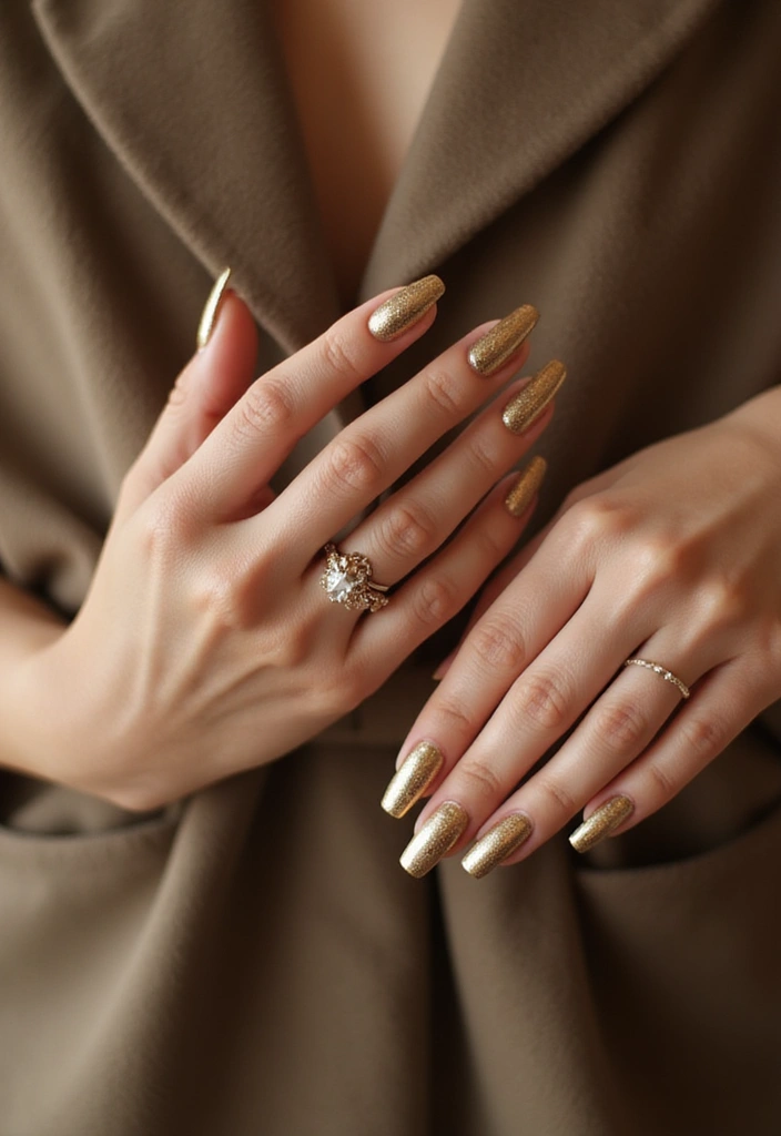 12 Unique French Tip Variations That Will Have Everyone Asking Where You Got Them! - 4. Metallic French Tips