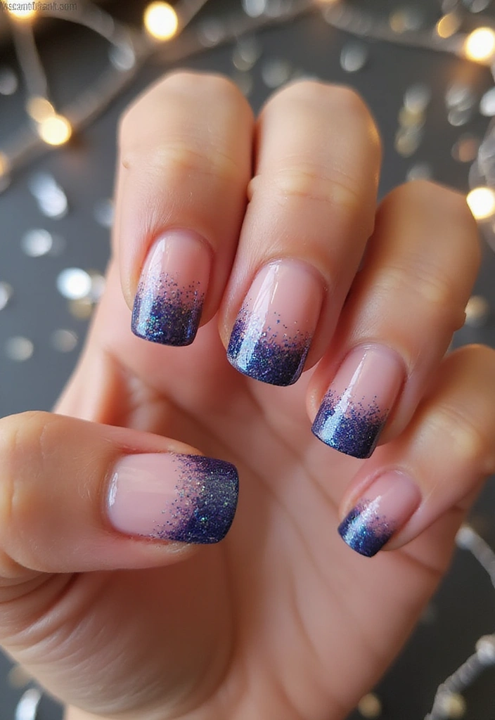 12 Unique French Tip Variations That Will Have Everyone Asking Where You Got Them! - 5. Glitter Gradient French Tips