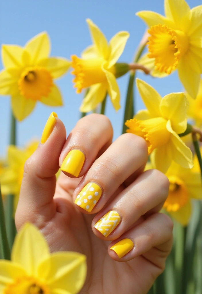 14 Must-Try Spring Nail Colors for April 2025 (You Won't Believe #6!) - 3. Sunny Daffodil Yellow