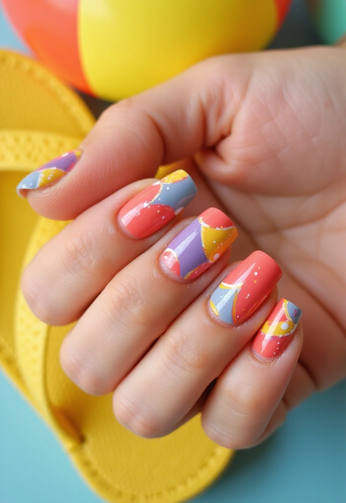 15 Coral Nail Art Designs That Will Make Your Summer So Much Brighter! - 6. Coral Stripes and Dots