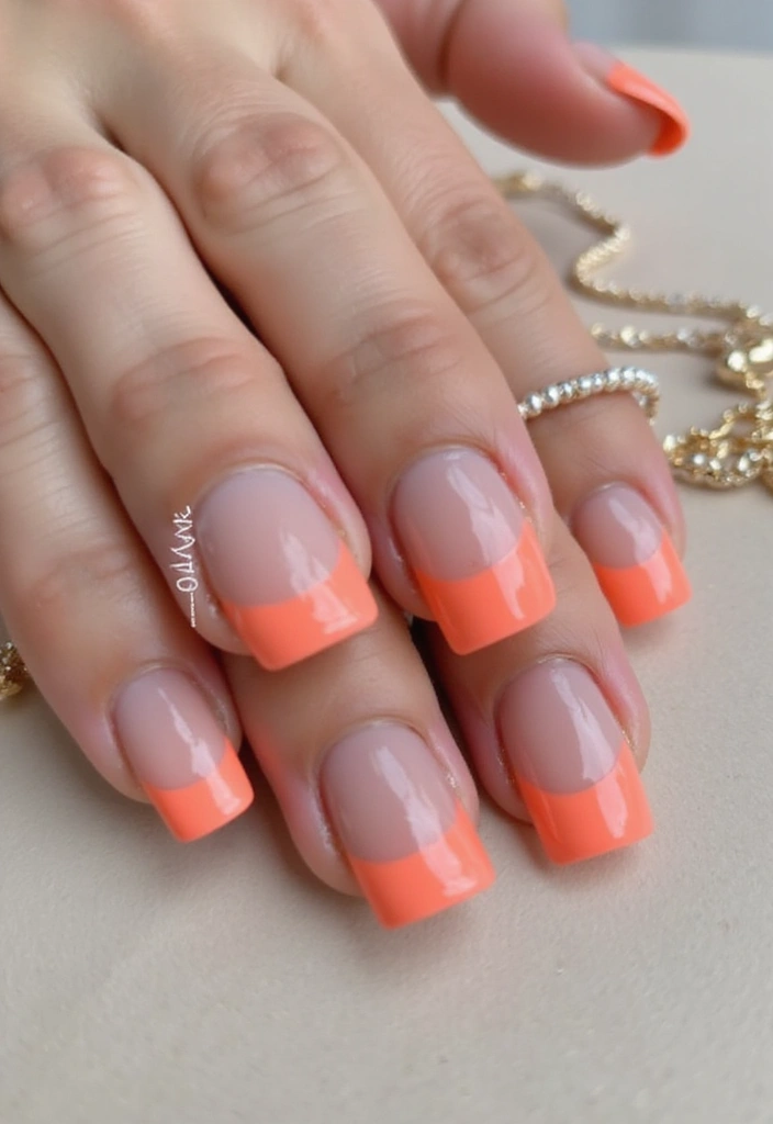 15 Coral Nail Art Designs That Will Make Your Summer So Much Brighter! - 8. Coral Chic French Tips