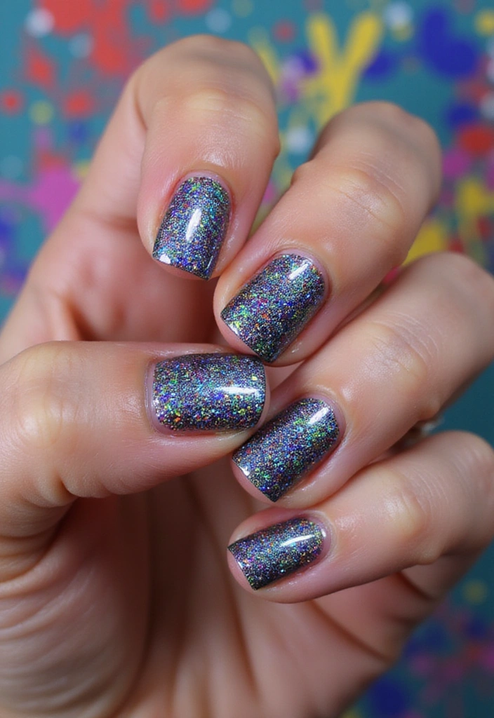 15 Mind-Blowing Chameleon Glitter Nail Ideas to Try in 2025 (You Won't Want to Miss #8!) - 13. Artistic Swirls