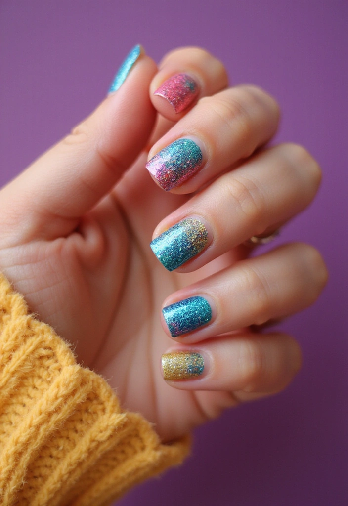 15 Mind-Blowing Chameleon Glitter Nail Ideas to Try in 2025 (You Won't Want to Miss #8!) - 14. Bold Statement