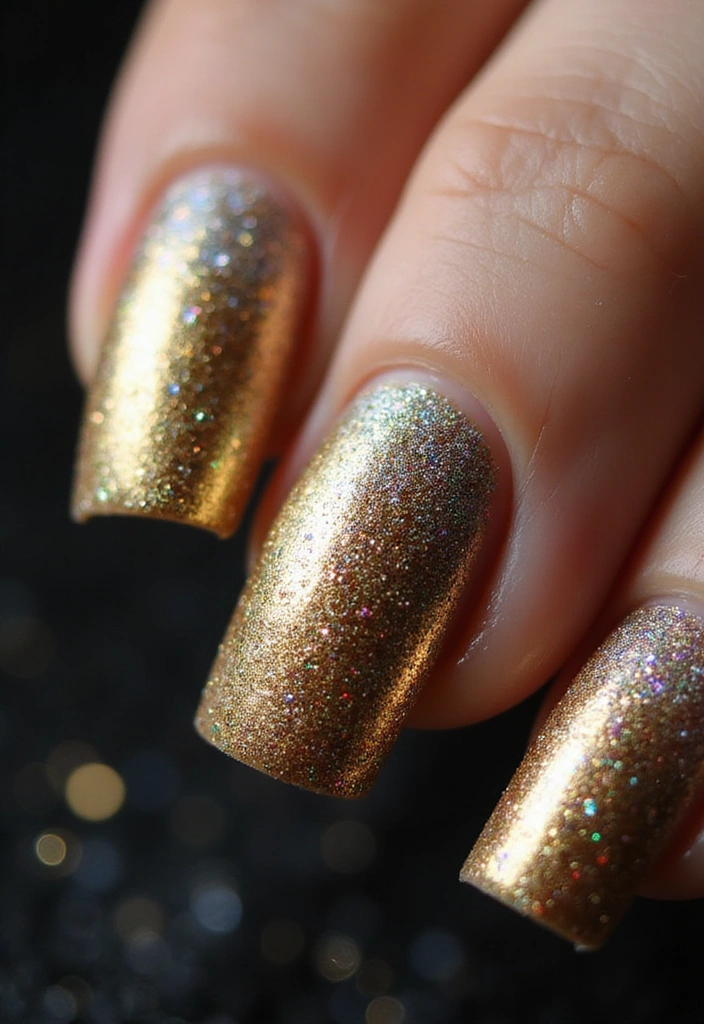 15 Mind-Blowing Chameleon Glitter Nail Ideas to Try in 2025 (You Won't Want to Miss #8!) - 5. Metallic Marvel