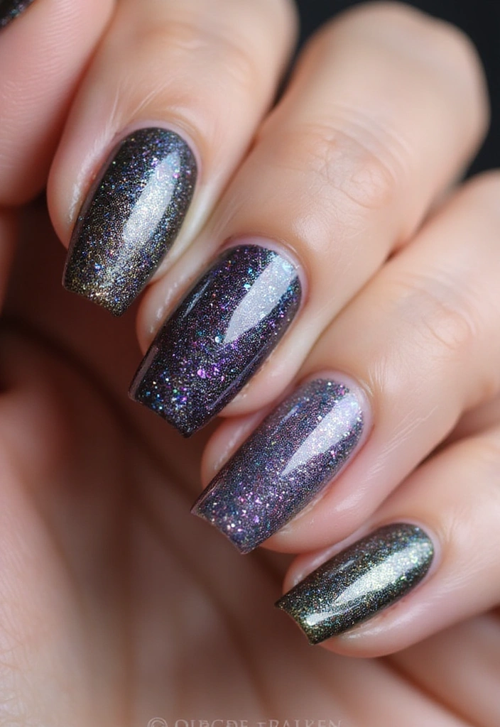 15 Mind-Blowing Chameleon Glitter Nail Ideas to Try in 2025 (You Won't Want to Miss #8!) - 9. Textured Glam