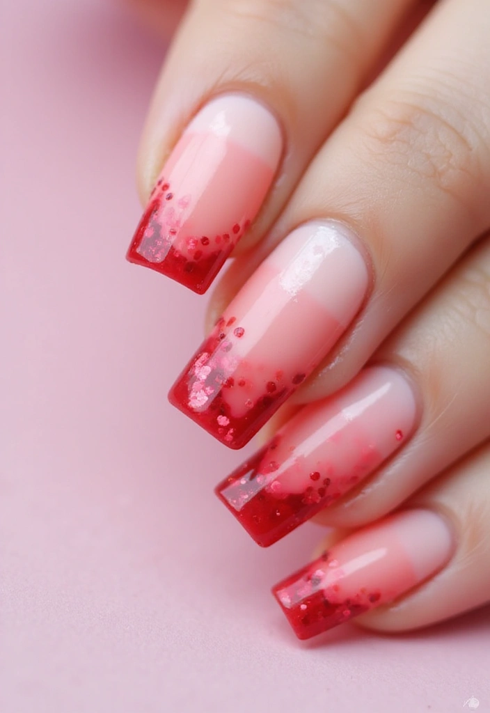 15 Spring Nail Designs with Red Accents That Will Have Everyone Asking for Your Secret! - 5. Ombre with Red Accents