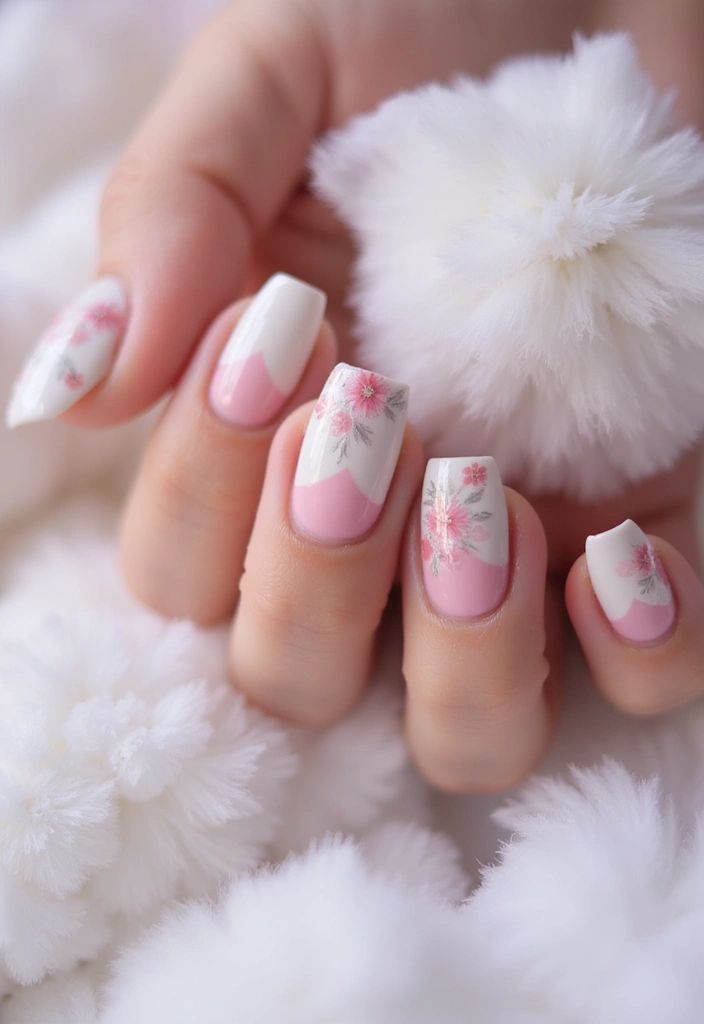 15 Stunning Floral Prints Nail Designs That Will Make You Want to Book a Manicure ASAP! - 14. Ombre Floral