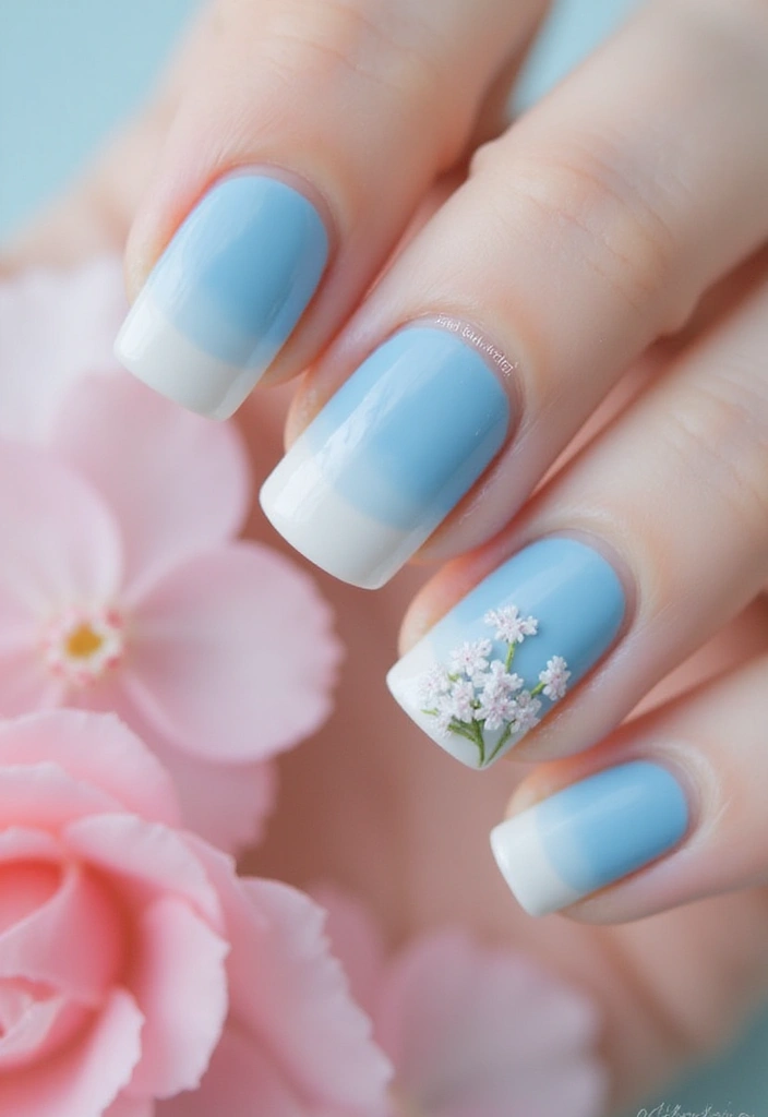 15 Stunning Light Blue Nail Designs for Spring 2025 That Will Make You Melt! - 1. Soft Ombre Delight