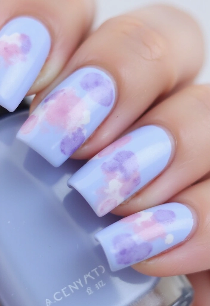 15 Stunning Light Blue Nail Designs for Spring 2025 That Will Make You Melt! - 10. Watercolor Effect