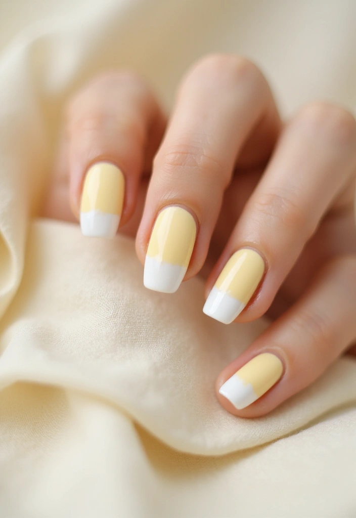 15 Stunning Yellow Nail Designs That Will Brighten Your Summer Vibes (You’ll Love #9!) - 8. Minimalist Yellow Tip Nails