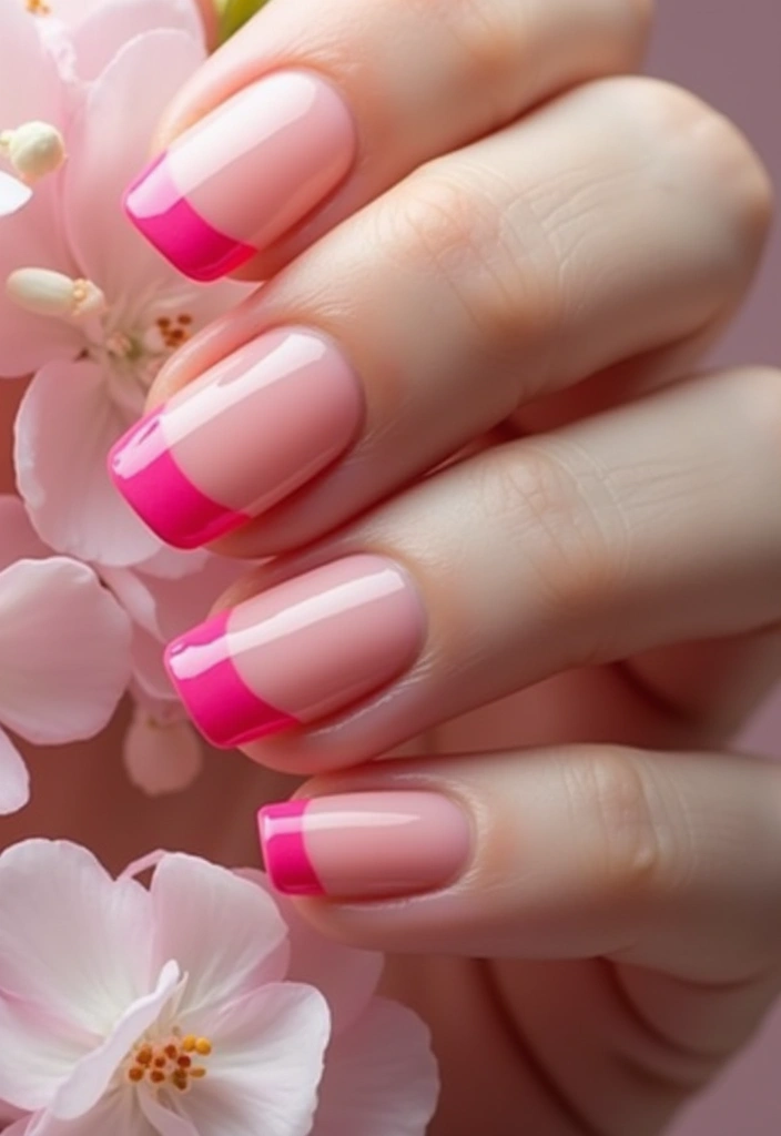 15 Trendy Pink Nail Designs for Spring That Will Get You Noticed! - 13. Pink Reverse French Manicure