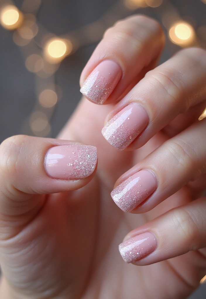 15 Trendy Pink Nail Designs for Spring That Will Get You Noticed! - 6. Glitter Ombre