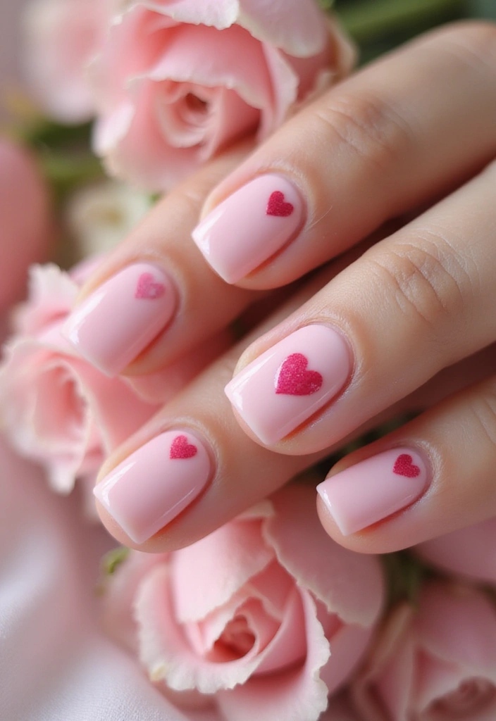 15 Trendy Pink Nail Designs for Spring That Will Get You Noticed! - 7. Heart Tips
