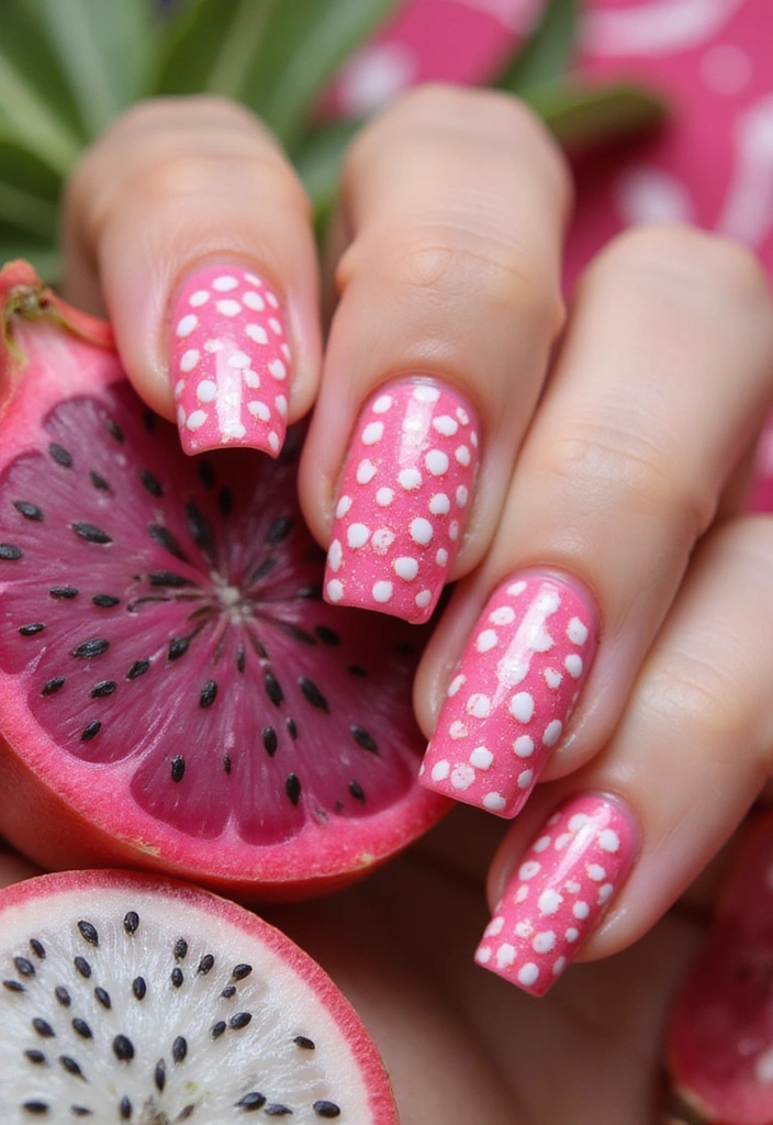 16 Delicious Fruit-Inspired Nail Designs That Are Perfect for Summer Fun! - 10. Exotic Dragonfruit