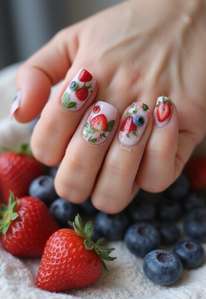 16 Delicious Fruit-Inspired Nail Designs That Are Perfect for Summer Fun! - 3. Berry Beautiful