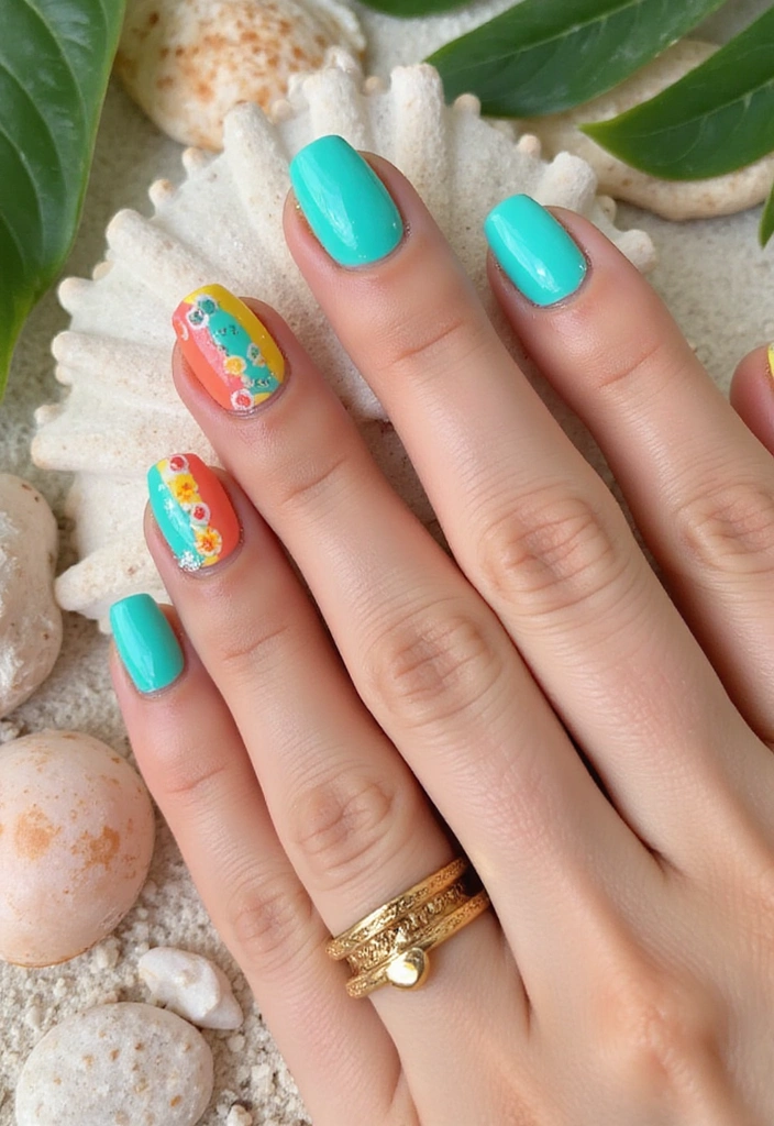 16 Delicious Fruit-Inspired Nail Designs That Are Perfect for Summer Fun! - 4. Tropical Paradise