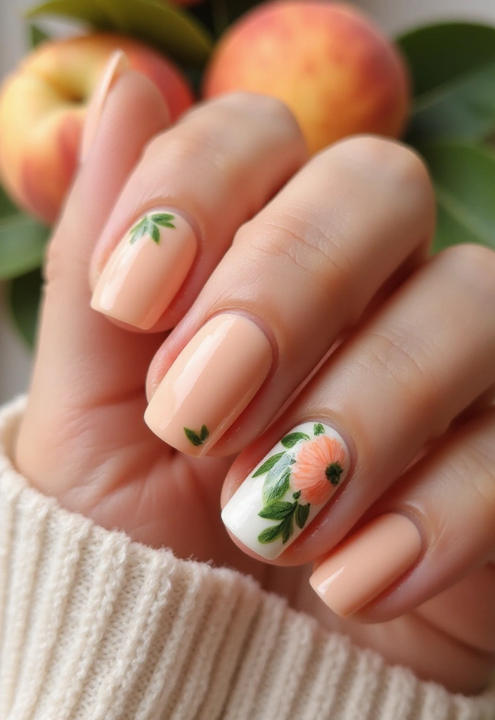 16 Delicious Fruit-Inspired Nail Designs That Are Perfect for Summer Fun! - 7. Peachy Keen