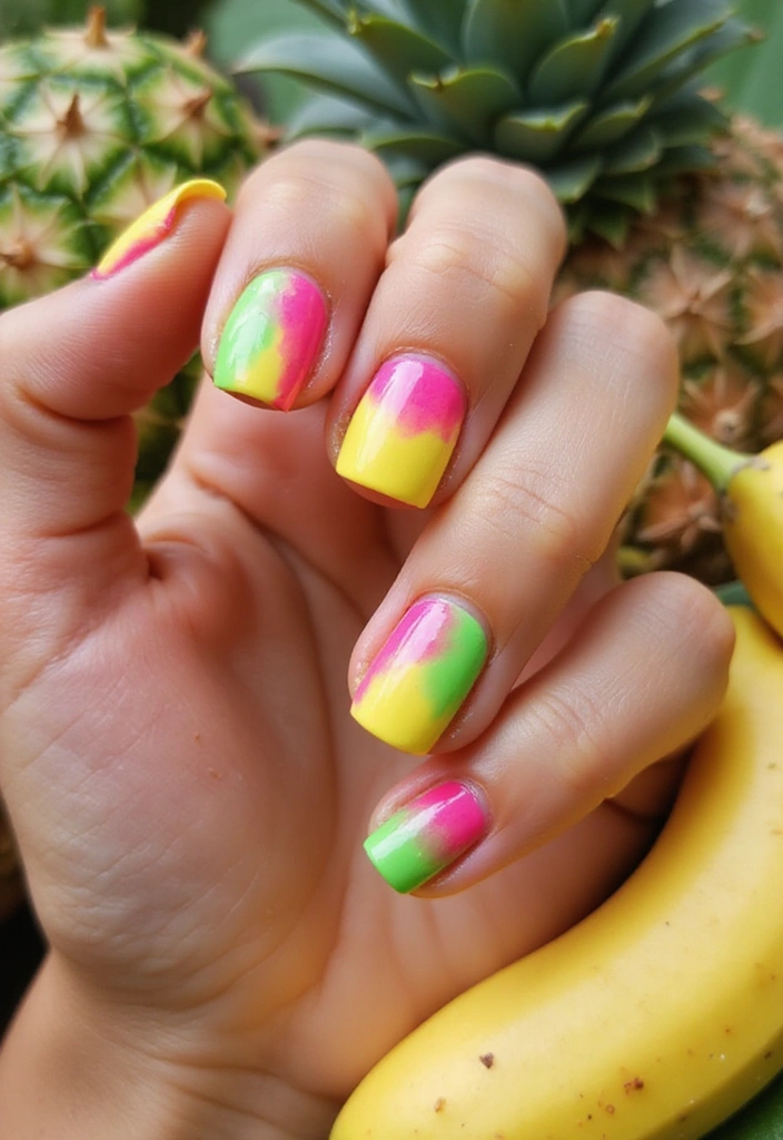 16 Delicious Fruit-Inspired Nail Designs That Are Perfect for Summer Fun! - 8. Fruity Ombre