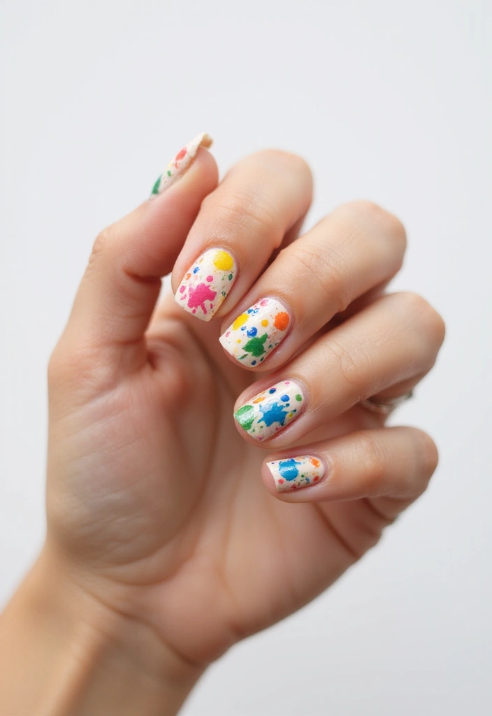 18 Graphic Nail Art Designs That Will Make You the Trendsetter of 2025! - 13. Color Splashes