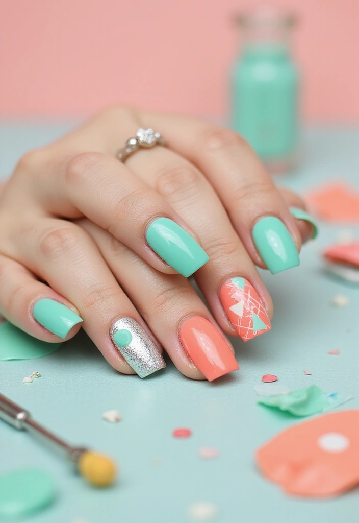 18 Graphic Nail Art Designs That Will Make You the Trendsetter of 2025! - 2. Geometric Patterns