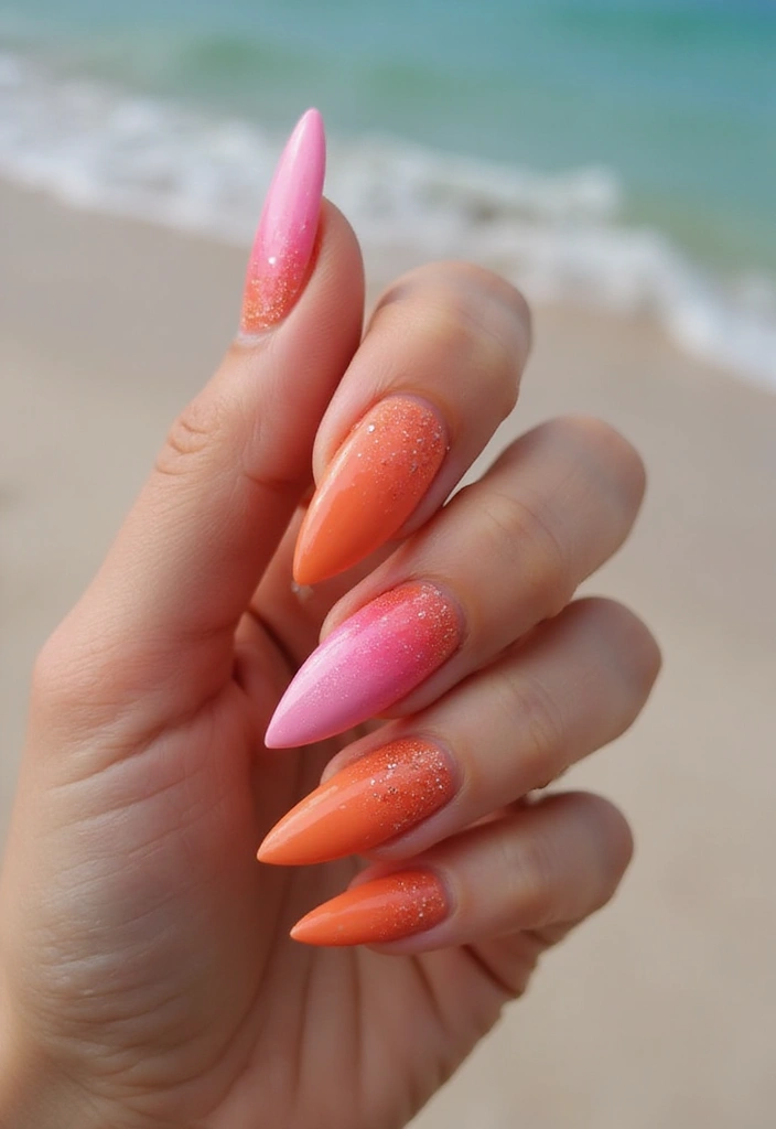 18 Graphic Nail Art Designs That Will Make You the Trendsetter of 2025! - 4. Vibrant Ombre Effects