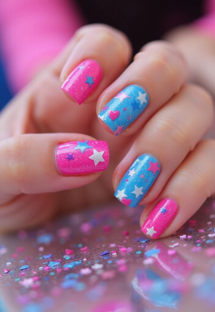 18 Music-Inspired Nail Art Designs That Are Total Showstoppers (Don't Miss #9!) - 17. K-Pop Inspired Colors