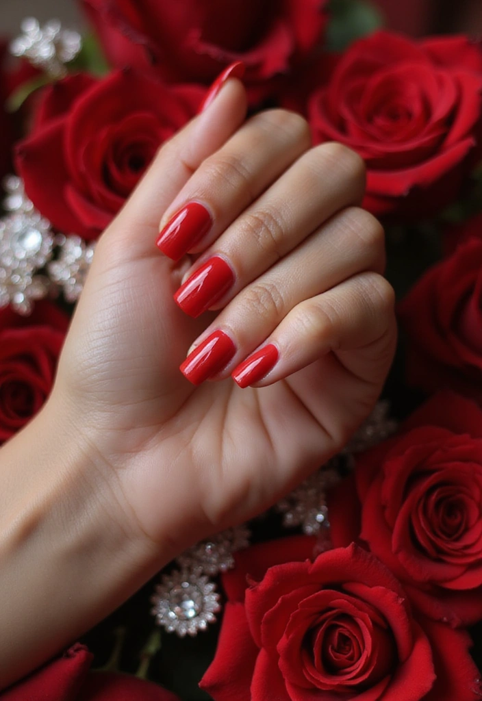 20 Elegant Nail Designs for Weddings That Will Leave You Speechless! - 11. Classic Red Elegance