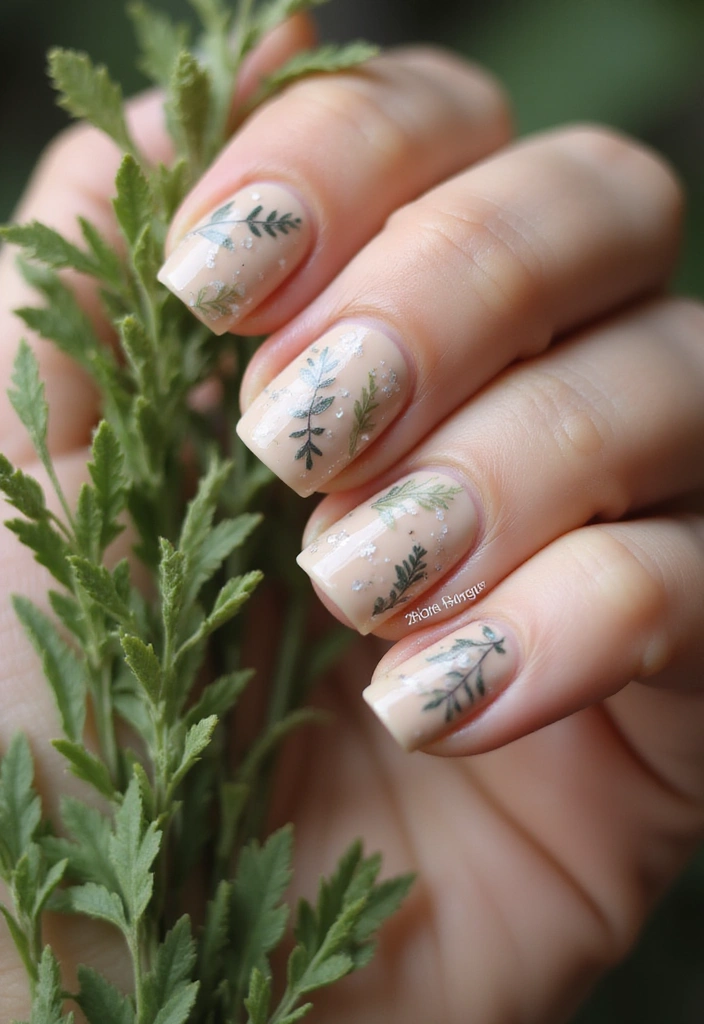 20 Elegant Nail Designs for Weddings That Will Leave You Speechless! - 15. Nature-Inspired Designs