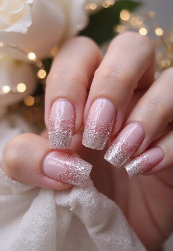 20 Elegant Nail Designs for Weddings That Will Leave You Speechless! - 6. Glitter Gradient