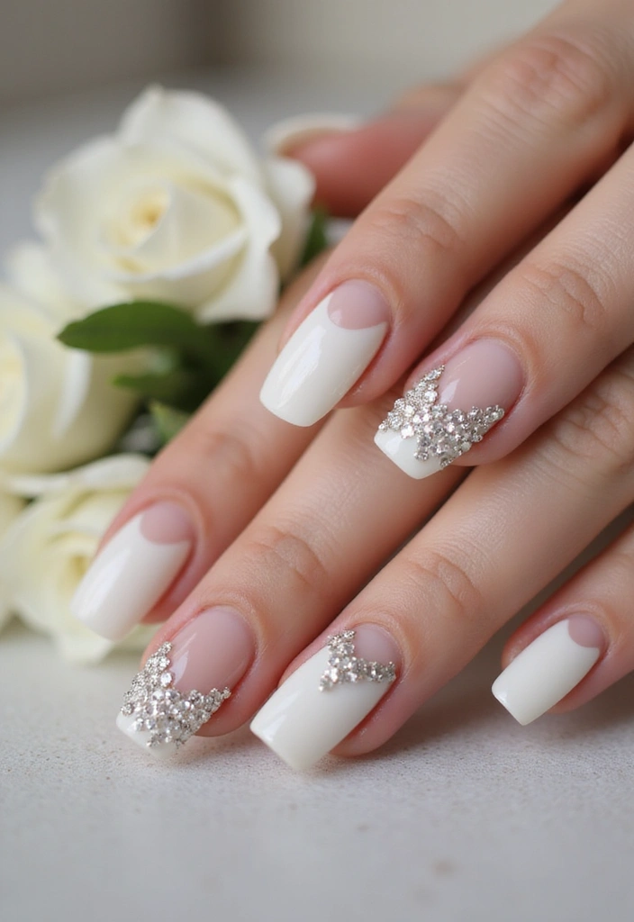 20 Elegant Nail Designs for Weddings That Will Leave You Speechless! - 7. Rhinestone Accents