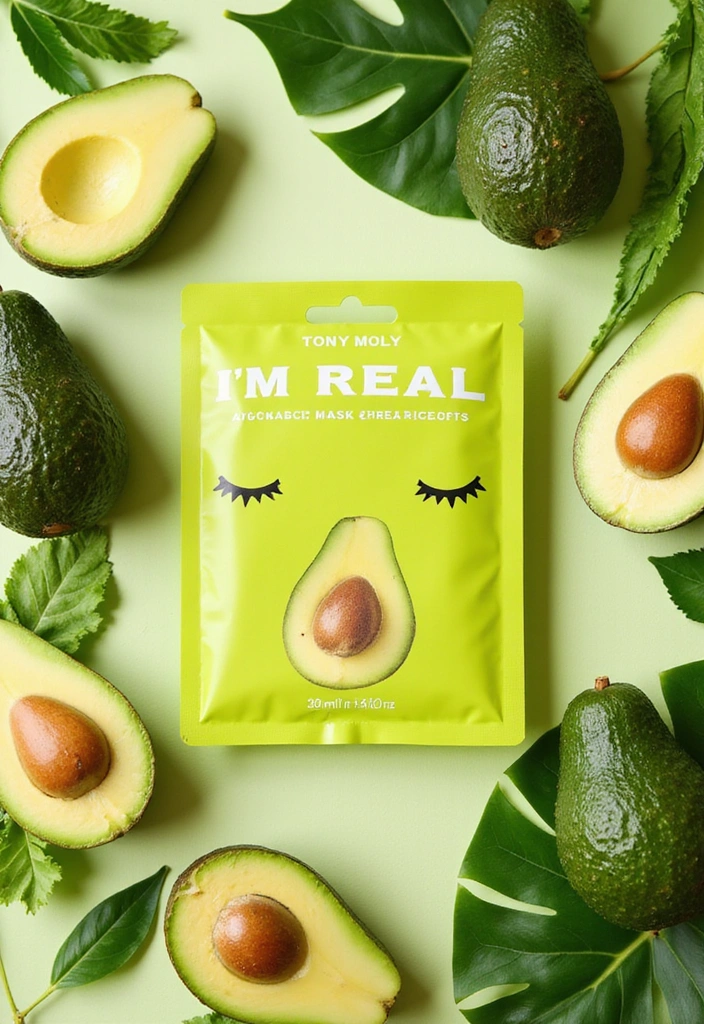 20 Hydrating Face Masks That Will Quench Your Skin's Thirst (You Won't Believe #6!) - 5. TonyMoly I'm Real Mask Sheet - Avocado