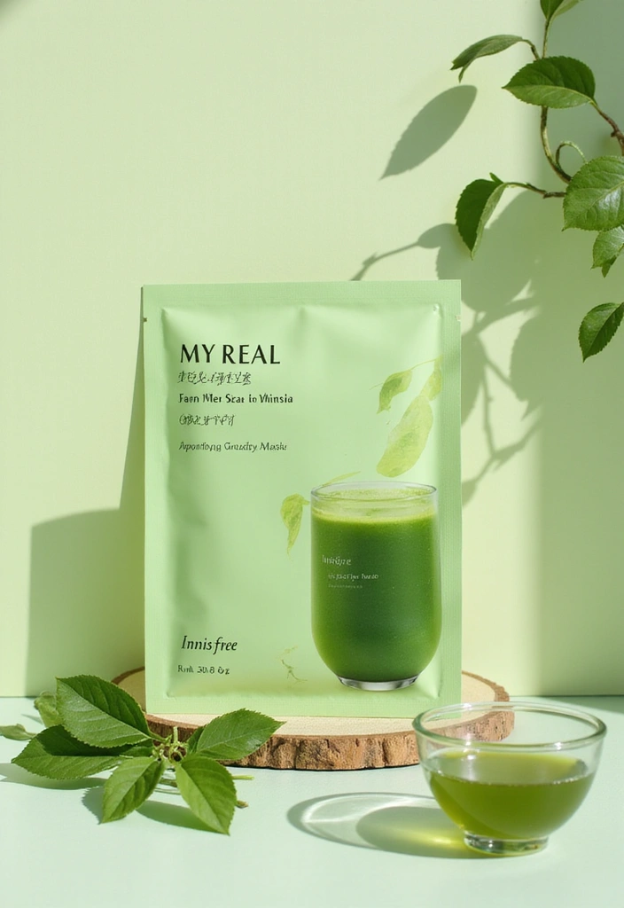 20 Hydrating Face Masks That Will Quench Your Skin's Thirst (You Won't Believe #6!) - 7. Innisfree My Real Squeeze Mask - Green Tea