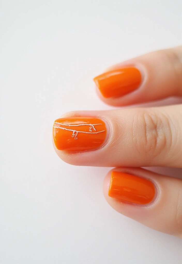 20 Stunning Orange Nail Designs for 2025 That'll Leave You Speechless! - 8. Minimalist Line Art