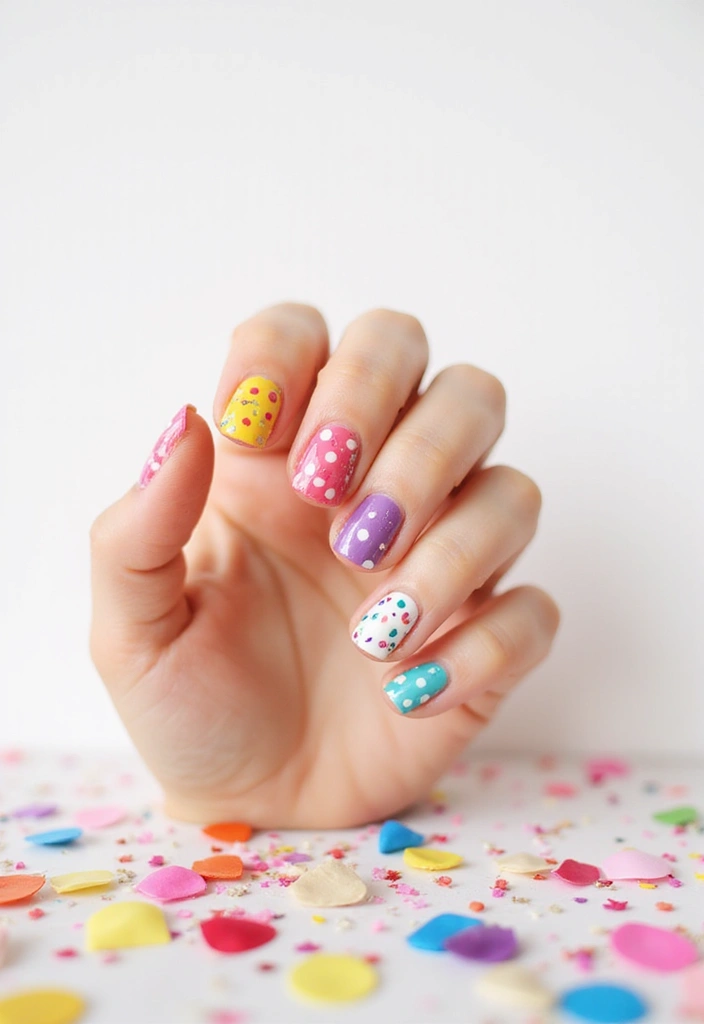 20 Stunning Prom Nail Designs for 2025 That Will Steal the Show (You Won't Believe #12!) - 13. Playful Polka Dots