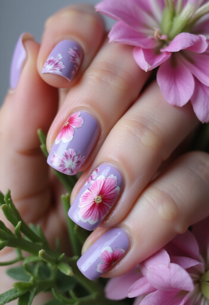 20 Stunning Prom Nail Designs for 2025 That Will Steal the Show (You Won't Believe #12!) - 2. Floral Fantasy