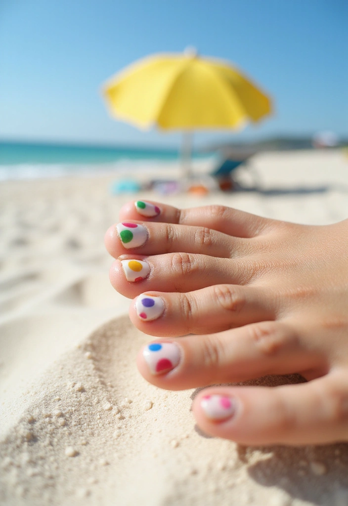 20 Stunning Spring Toes Designs for 2025 That Will Make You Want to Show Off Your Feet! - 14. Dotted Designs