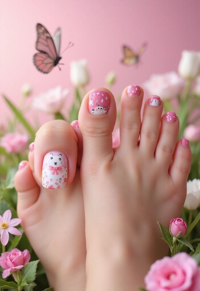 20 Stunning Spring Toes Designs for 2025 That Will Make You Want to Show Off Your Feet! - 15. Seasonal Symbols