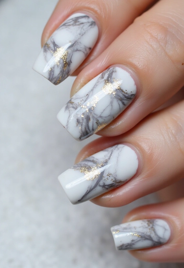 20 Trendy Abstract Art Nails You Need to Try This Season (Get Ready to Stand Out!) - 8. Marble Magic