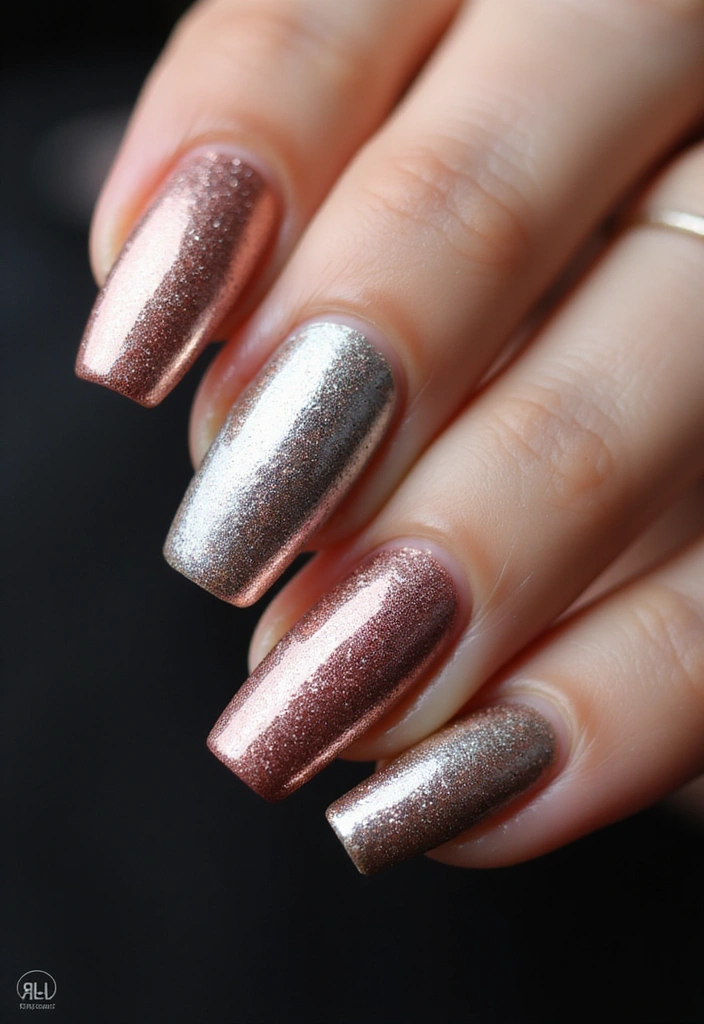 20 Trendy Abstract Art Nails You Need to Try This Season (Get Ready to Stand Out!) - 9. Metallic Magic