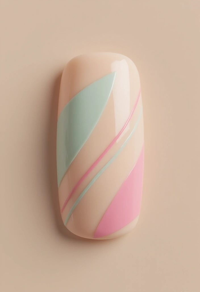 21 Mint Green and Baby Pink Nail Art Ideas You Can't Resist! - 8. Minimalist Lines