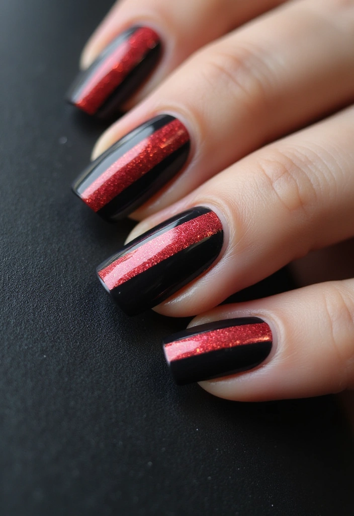 22 Creative Reflective Nail Art Ideas for 2025 That Will WOW Everyone! - 10. Reflective Stripes and Lines