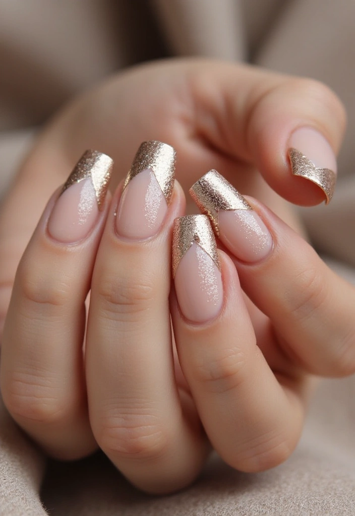 22 Creative Reflective Nail Art Ideas for 2025 That Will WOW Everyone! - 5. Metallic French Tips