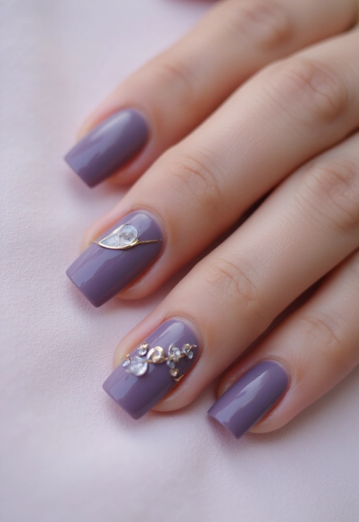 25 Stunning Purple Nail Designs You Need to Try (Your Friends Will Be Jealous!) - 15. Minimalist Chic