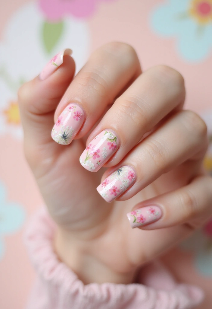 Discover 12 Hailey Bieber-Inspired Nail Looks That Will Make You the Trendsetter! - 10. Floral Nail Art